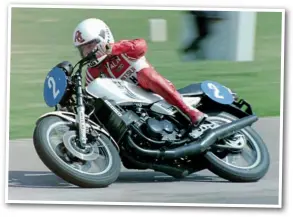  ??  ?? BELOW: Alan Carter would end up a 250cc GP race winner.