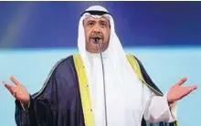  ?? AFP ?? Standing up for ‘free speech’ Shaikh Ahmad Fahd Al Sabah, a member of the Fifa executive committee and the Internatio­nal Olympic Committee, was convicted of insulting the judiciary in a television interview three years ago.