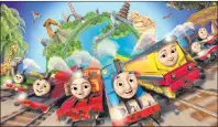  ?? MATTEL, INC. VIA AP ?? This photo provided by Mattel, Inc. shows the new Steam Team appearing in the 2018 series of “Thomas and Friends: Big World! Big Adventures!” Formerly six boys and one girl, the new team will have three girls and four boys.
