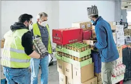  ?? CÉSAR RANGEL ?? El Banc dels Aliments de Barcelona el dia de l’inici de la campanya