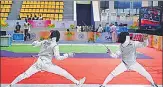  ?? DEEPAK GUPTA ?? The pool round of the fencing contest was held at the Ekana Sports city in Lucknow on Wednesday