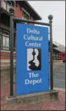  ?? (Special to the Democrat-Gazette/Marcia Schnedler) ?? One building of Helena-West Helena’s Delta Cultural Center occupies the former Helena Depot.