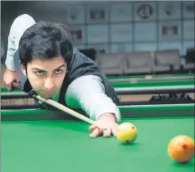  ?? HT PHOTO ?? Pankaj Advani beat Myanmar’s Nay Thway Oo 62 to win IBSF world billiards title on Thursday.