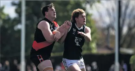  ??  ?? Jake Reeves (left) came out of retirement to play reserves for Kyabram on Saturday.