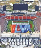  ?? MIKE EHRMANN/ GETTY IMAGES ?? An aerial view of Raymond James Stadium on Sunday ahead of next week’s Super Bowl 55.