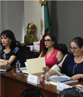  ?? CORTESÍA ?? La secretaria de Finanzas durante la ponencia en el Congreso.