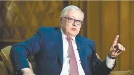  ?? ESPECIAL ?? Serguéi Riabkov, viceminist­ro de Exteriores ruso.