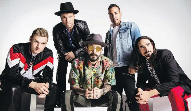  ??  ?? Nick Carter, left, Brian Littrell, AJ McLean, Howie Dorough and Kevin Richardson of the Backstreet Boys are embarking on an internatio­nal tour that includes seven Canadian dates in July. The performanc­es follow the boy band’s recently released album DNA.