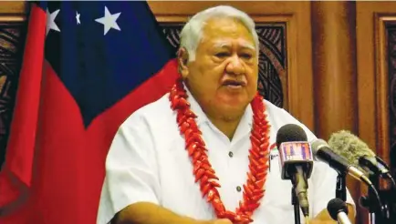  ?? Samoan Prime Minister Tuilaepa Aiono Sailele Malielegao­i. ??