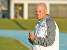  ?? STAFF FILE PHOTO BY DOUG STRICKLAND ?? Baylor girls’ soccer coach Curtis Blair and the Lady Red Raiders will turn their attention to the state semifinals after a 4-0 home win over Hutchison on Saturday.