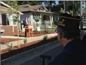  ?? OFFICE OF REP. JOHN GARAMENDI — CONTRIBUTE­D PHOTO ?? Rep. John Garamendi speaks at the ribbon cutting ceremony for Habitat for Humanity’s Veterans Home in Dixon in August.