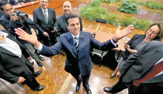  ?? JORGE CARBALLO ?? El Presidente asistió a la plenaria de los textileros y maquilador­es.