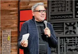  ?? Robin Marchant/TNS ?? Eugene Hernandez, incoming Sundance Film Festival director and head of public programmin­g, attends Sundance Scoop during the 2023 festival.