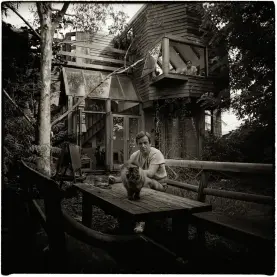  ??  ?? TOP LEFT: Graham McCarter with pet cat, Pebbles, Balmain, Sydney, 1984.