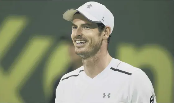  ??  ?? 2 Andy Murray cracks a smile during the final of the ATP Qatar Open against Novak Djokovic.