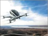  ?? PROVIDED TO CHINA DAILY ?? An unmanned aerial vehicle developed by Guangzhou-based Ehang Co.