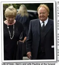  ??  ?? Life of love... Gerry and wife Pauline at the funeral of Cilla Black in 2015 and daughter Yvette, below