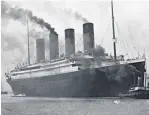  ??  ?? DOOMED Titanic struck iceberg in 1912