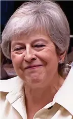  ?? ?? Mischief: Theresa May asked why all three female PMs were Tories