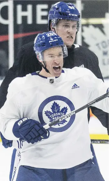  ?? CRAIG ROBERTSON ?? Forward Dominic Moore, who played last season with the Toronto Maple Leafs, has used his Smashfest fundraiser to provide more than $700,000 to assist in research of rare cancers and concussion­s.