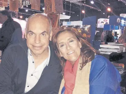  ?? Twitter michetti ?? Rodríguez Larreta y Michetti, ayer en la Feria del Libro