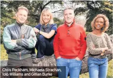  ??  ?? Chris Packham, Michaela Strachan, Iolo Williams and Gillian Burke