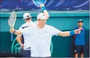  ?? AP ?? Bob Bryan (front) and his twin brother Mike have won 112 titles together, including a gold at 2012 London Olympics.