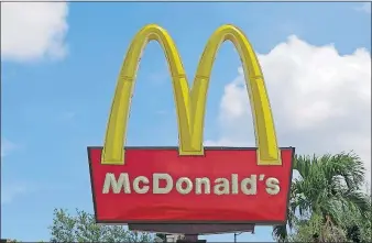  ?? THE ASSOCIATED PRESS FILE PHOTO ?? McDonald’s sales dipped 1.3 percent in the U.S. in the last three months of 2016, but that loss was offset by better sales numbers overseas. Park National Corp. Fourth quarter Year-to-date