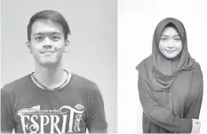  ??  ?? NUR Syahira (kanan) dan Hiew Jen Han merupakan pelajar ijazah Sarjana Muda Kejurutera­an Kimia di Universiti Heriot-Watt Malaysia.