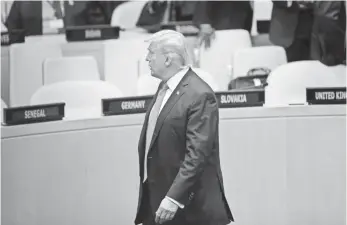  ?? SETH WENIG, AP ?? President Trump deployed a colorful array of phrases to make his points in his speech Monday at the United Nations.
