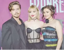  ?? ?? The Filipina actress joins ‘Lisa Frankenste­in’ lead stars Cole Sprouse and Kathryn Newton at the film’s Los Angeles premiere. The movie is written by Academy Award-winning screenwrit­er Diablo Cody and megged by firsttime feature director Zelda Williams.