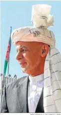  ?? HEDAYATULL­AH AMID / EFE ?? El presidente, Ashraf Ghani.