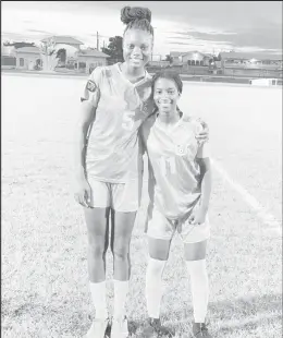  ?? ?? Guyana scorers from left Amanda McKenzie and Sandra Johnson.