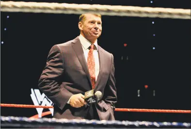  ?? Jessica Hill / Associated Press ?? WWE CEO Vince McMahon is reviving the XFL football league, which is scheduled to return in 2020.