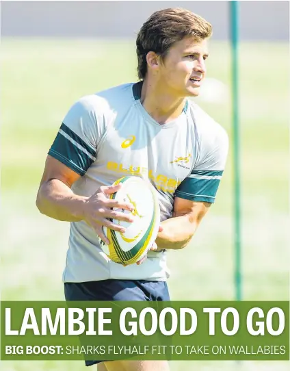  ?? Picture: Gallo Images ?? READY FOR THE FRAY. Pat Lambie in action during the Springboks’ training session at Fourways High School yesterday.