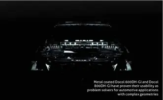  ??  ?? Metal coated Docol 600DH-GI and Docol 800DH-GI have proven their usability as problem solvers for automotive applicatio­ns with complex geometries