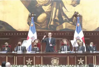  ?? ARCHIVO ?? Primera rendición de cuentas del presidente Luis Abinader ante el Congreso.