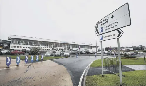  ?? PICTURE: JOHN DEVLIN ?? 0 Prestwick’s terminal was built for 4 million passengers but handled just 670,000 in the year to March