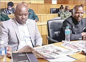  ?? (File pic) ?? Ngwempisi MP Mthandeni Dube (L) and Hosea MP Mduduzi Bacede Mabuza have approached the Supreme Court again after Judge Mumcy Dlamini dismissed their last bail applicatio­n.
