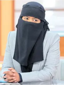  ?? Pictures: KEN McKAY/ITV/REX, MATT CARDY/GETTY ?? Boris Johnson and, right, niqab-wearing scientist Sahar Al-Faifi on ITV’s Good Morning Britain yesterday