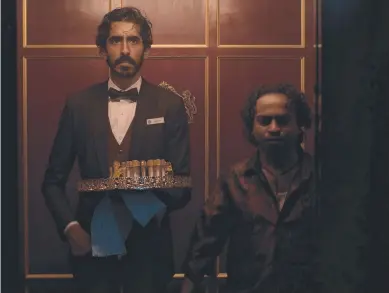  ?? ?? Dev Patel, above left and below as Kid, and Pitobash as Alphonso in Monkey Man, directed by Patel.