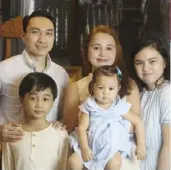  ?? ?? Iloilo City Councilor Dr. Candice Tupas together with her husband Dr. Lex Tupas and children, LexTom, Lexie and Alexa