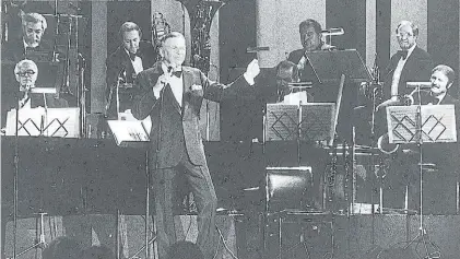  ?? ARCHIVO CLARÍN ?? La Voz en Buenos Aires. Frank Sinatra se presentó en 1981, con producción de Palito Ortega.