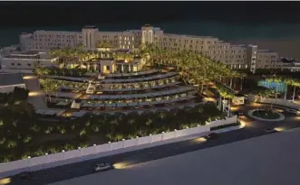  ??  ?? Clockwise from top: InterConti­nental Fujairah resort; Qasr Al Sultan boutique hotel room; Deira Islands masterplan; Motivate stand at ATM; Jannah Ras Al Khor Sharjah.