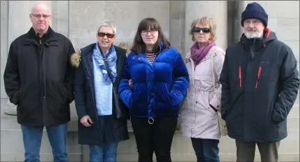  ??  ?? Declan Sheil, Helen Delaney, Orla Delaney, Anne Sheil, and Kevin Sheil at the Pozieres Military Cemetery on The Somme.