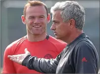  ??  ?? HE’S MY CAPTAIN: Mourinho also backed Gareth Southgate’s decision to keep Rooney as England skipper