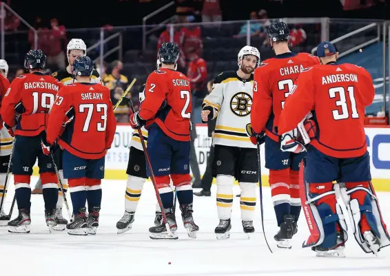  ?? PHOTO AFP ?? Les Capitals n’ont jamais été en mesure de se mettre en marche face aux Bruins lors du premier tour des séries éliminatoi­res.