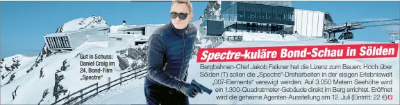  ??  ?? Gut in Schuss: Daniel Craig im 24. Bond-Film „Spectre“