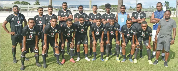  ?? Photo: Waisea Nasokia ?? Ba football team (Back- left to right) Samuela Drudru, Manasa Nawakula, Malakai Rere, Saula Waqa, Malakai Tiwa, Junior Singh, Mitieli Narivo, Isikeli Sevanaia, Sanaila Waqa, Misiwane Narube. (Frontleft to right), Peceli Sukabula, Lorima Batirerega Junior, Sumeet Goundar, Narend Rao, Shivneel Singh, Ilimotama Jese, Abu Zahid, Samisoni Waqabuli and Ronil Kumar (coach) at the Fiji FA Academy ground in Ba on July 11, 2020.