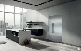  ??  ?? 03 Monolith’s sleek design can integrate seamlessly into any kitchen.